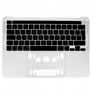 Vue de face – Topcase complet avec clavier pour MacBook Pro 13 pouces A2338 – Gris Argent