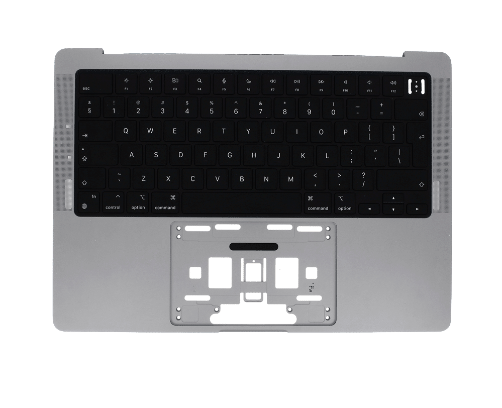 Topcase QWERTY MacBook Pro 14 Gris Sidéral – face